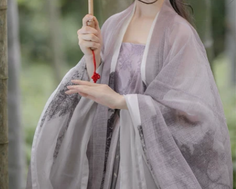 『汉服出租』司南阁 影 紫色宋制对襟 汉服...