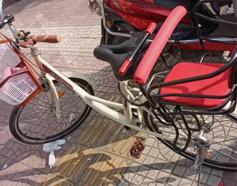 亲子母子自行车女成年带娃带小孩轻便2人3单...