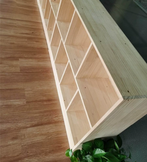 全新 特价包邮 实木书架落地格子书架置物架...