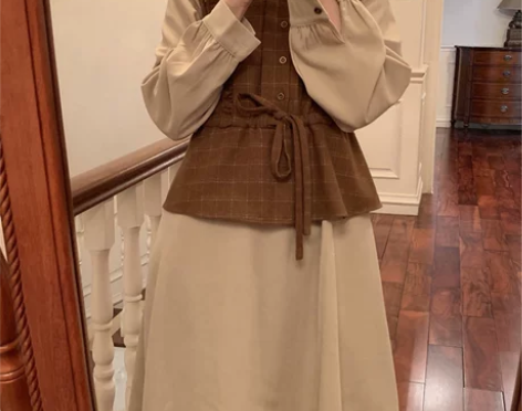 【狂欢价】文艺风小个子温柔系穿搭炸街复古港...