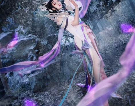 王者农药cos服永恒之月芈月白晶晶cosp...