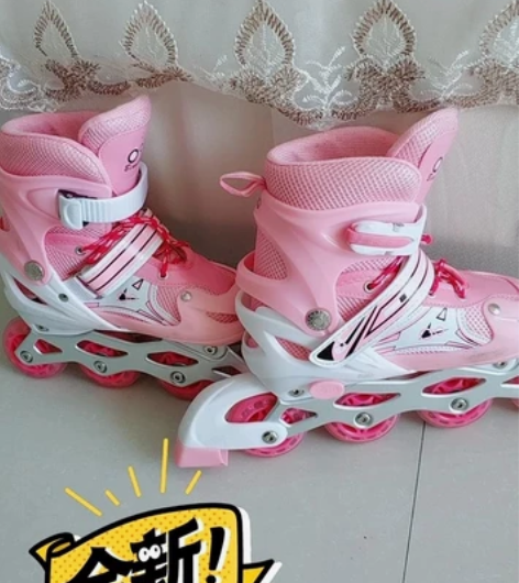 【八轮全闪】闲置全新儿童溜冰鞋套装男童女童...