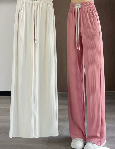 黑色窄版阔腿裤女春秋夏季薄款2023年新款...