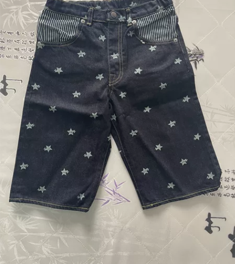 BAPE儿童牛仔短裤，尺码140，实物拍摄...