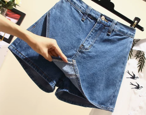 胖mm夏装加大码女装显瘦牛仔短裤女胖妹妹半...