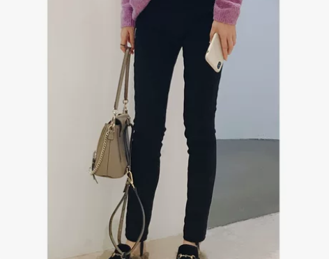 羽绒裤女外穿显瘦铅笔裤小脚裤显高不臃肿小黑...
