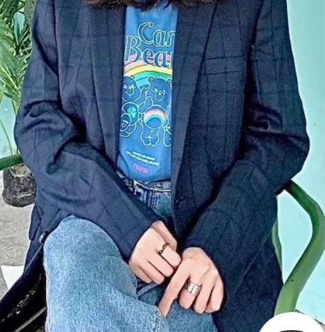 vintage古着格纹西装日产羊毛西服简约...