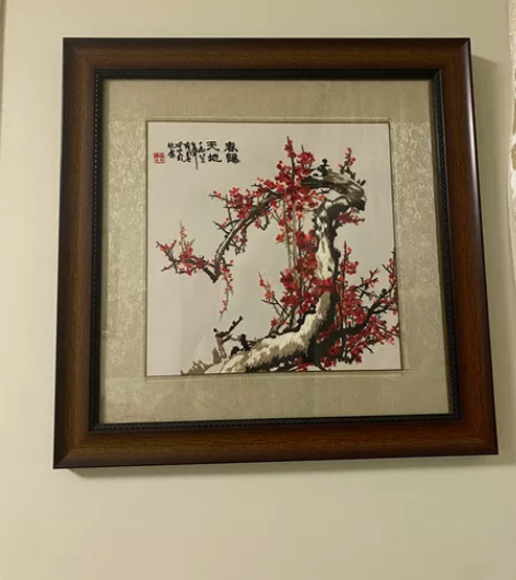 刺绣画50cm*50cm，30元自提，9成...