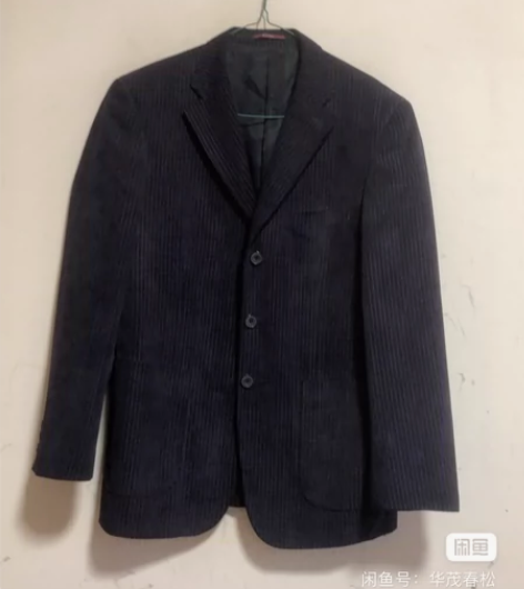 金盾男装休闲单西服外套商务羊毛呢子西装藏青...
