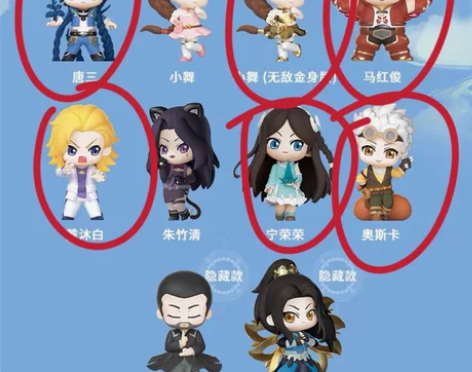 正版斗罗大陆系列盲盒公仔唐三小舞手办动漫周...