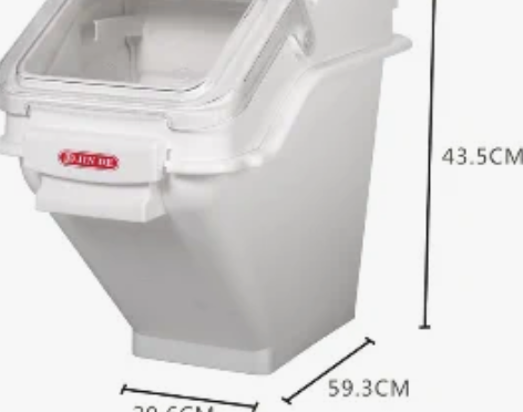 面粉箱砂糖奶粉糖粉箱加厚收纳箱透明翻盖送铲...