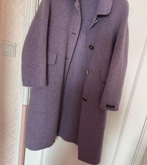 紫色大衣，羊绒5%羊毛95%，巴尔扎克。 ...