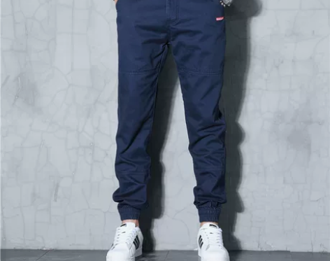 裤子工装 裤子工装裤潮牌余文乐束脚裤男大码...