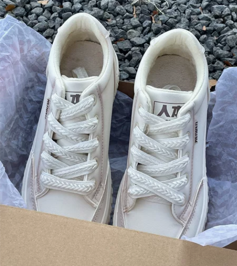 人本加绒高帮麦穗鞋带棉鞋2022秋冬小白鞋...