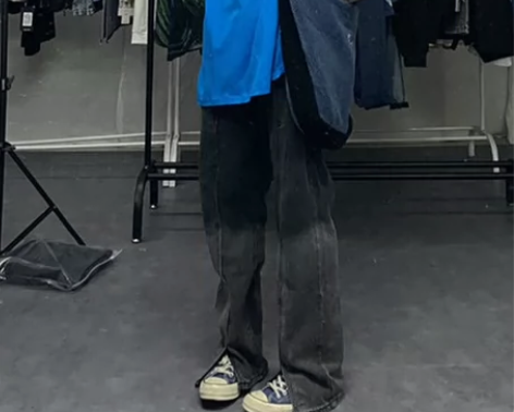 渐变色开叉牛仔裤 显腿长腿细 穿过一次喜欢...