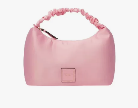 维多利亚的秘密 维密手提包粉褶皱设计特别好...