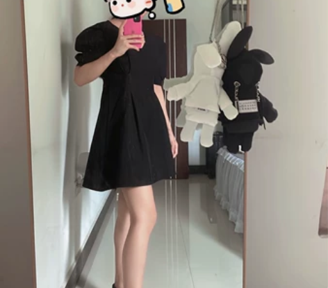 2022夏新款厚底玛丽珍鞋黑色机能风插扣粗...