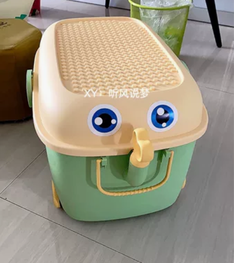 儿童玩具收纳箱家用整理箱萌趣大象储物箱 不...