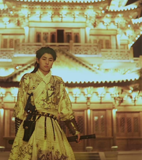 如梦霓裳 定风波套装 白色织金飞鱼服 （明...