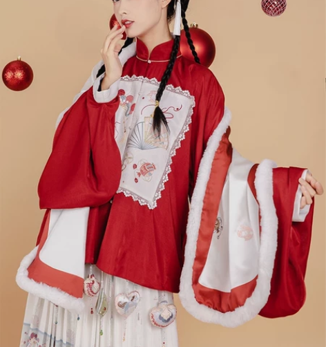 七月夕 走秀款 绒果 袄裙立领短袄褶裙原创...