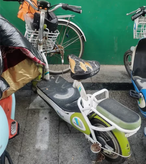 飞鸽电动车，闲置好长时间，车座子和电瓶不行...