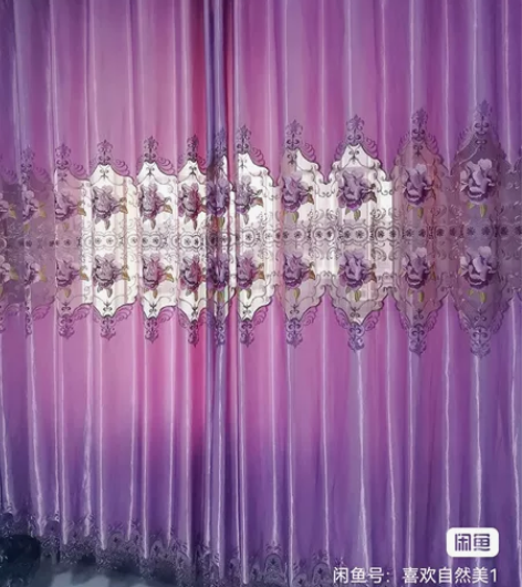 窗帘处理,非常漂亮,自提,俩块窗帘一共80...