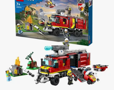 乐高 积木城市系列60374消防指挥车玩具...