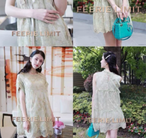 颜色分类:淡草绿（吊带荷叶边裙，尺码:S ...