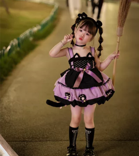 可出全新瑶池仙女,万圣节喵喵喵花苞裙+衬衫...