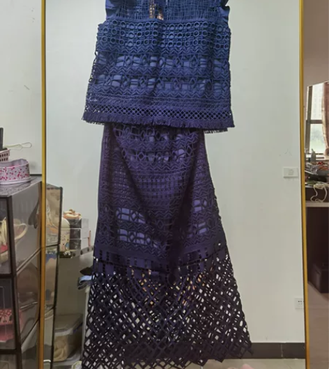 Pinko夏季性感海滩沙滩套装裙装 花边袖...