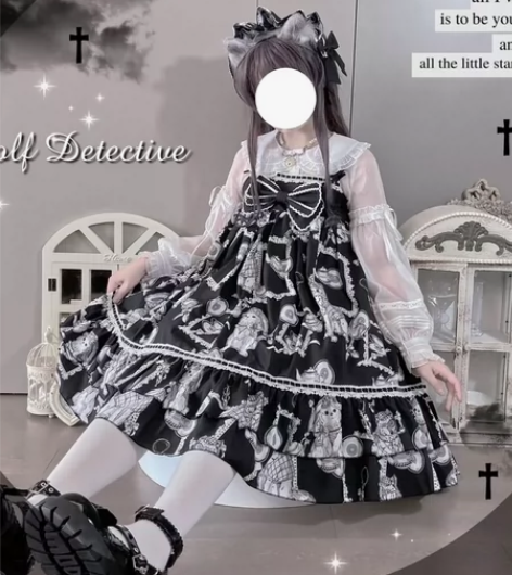 原创lolita狼侦探jsk甜心贩售机黑甜...