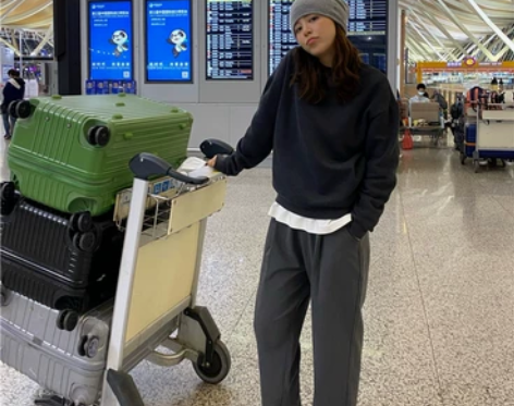 3ts秋冬萝卜裤女直筒裤jennie同款休...