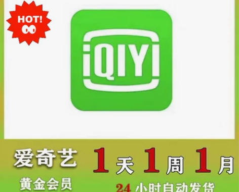 爱奇艺会员一天三天七天周卡30天月卡充您号...