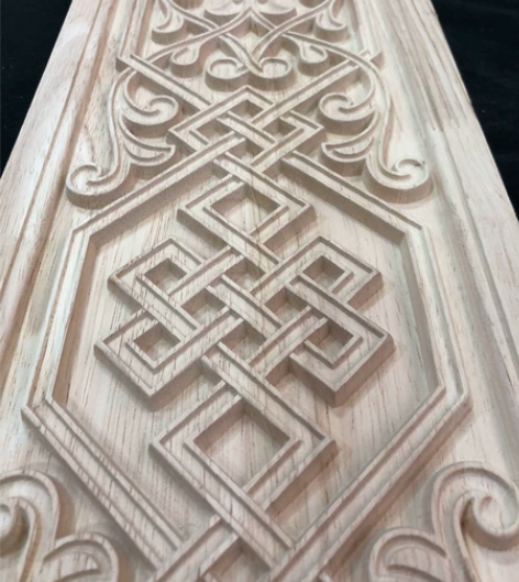 东阳木雕橡胶木雕刻尺寸2.4长*18宽*2...