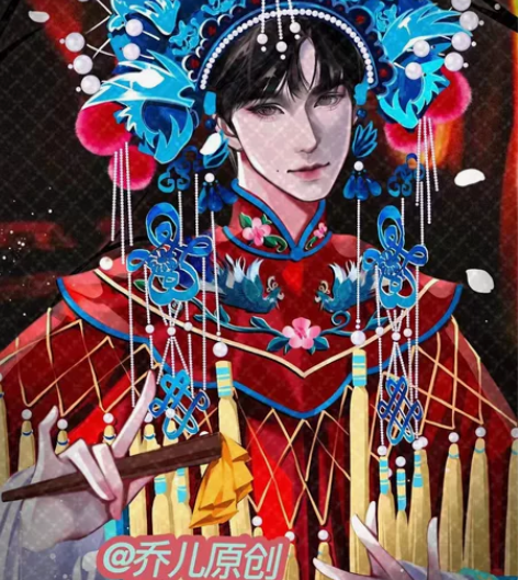 戏曲张张满天星无框画17.5 “都说戏子无...