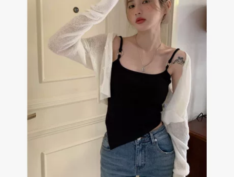 不规则小吊带背心女性感美背内搭外穿设计感小...