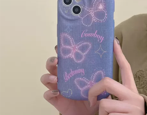 个性辣妹风蝴蝶苹果13pro女手机壳