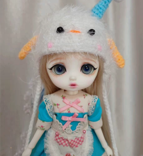 bjd4分帽子毛绒帽海豚小熊企鹅帽 bjd...