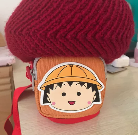 手工缝制西瓜帽瓜皮帽小红帽毛线帽儿童秋冬保...