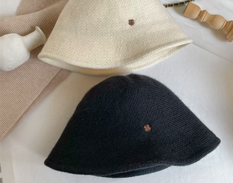【年终盛典】日本黑色羊毛渔夫帽子女秋冬百搭...