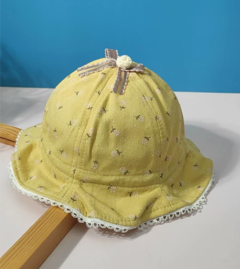 包邮 春秋宝宝帽子抽绳夏女婴儿公主春秋童薄...