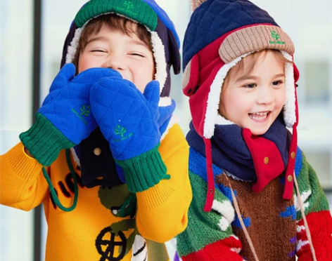 KK树儿童帽子秋冬季防寒加绒保暖透气护耳雷...