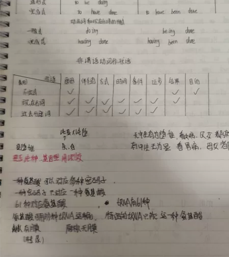 高中三年记的笔记，数学语文英语化学物理，全...