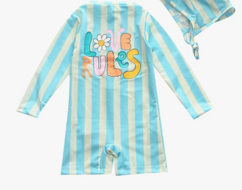 2022新款韩版儿童泳衣男女童连体可爱宝宝...