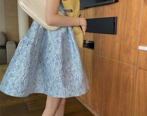 甜美吊带连衣裙女夏短款小个子法式复古仙女超...