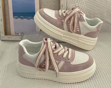 厚底松糕鞋女2023年春秋季新款休闲百搭运...