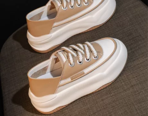 内增高厚底6cm真皮小白鞋女百搭夏季202...