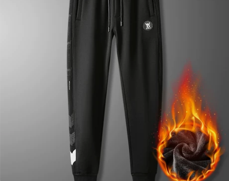 冬季抽绳加绒男士休闲裤子韩版潮流修身小脚运...