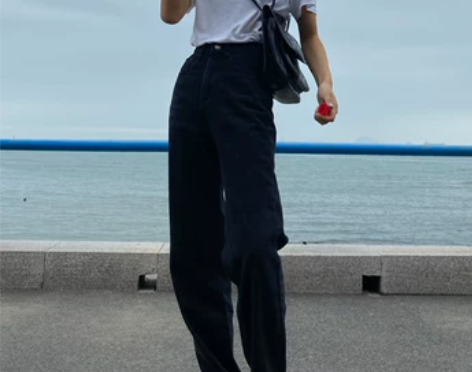 【年货价】牛仔裤女2021年秋季新款黑色高...