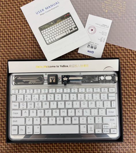 益博思透明无线ipad蓝牙键盘多系统设备切...